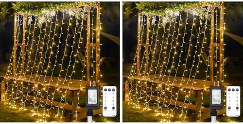 suddus 300 LED Curtain Lights Warm White 2PACK by SUDDUS