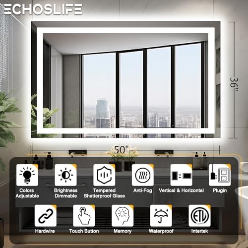 EchosLife 50"x36" Lighted Mirrors - Image 2