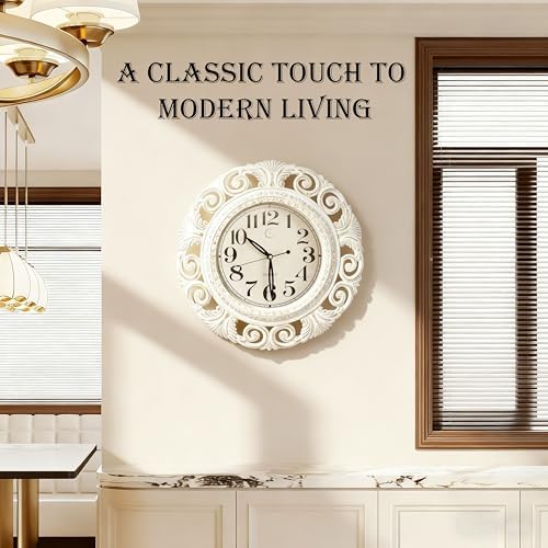 Clockswise 16" Classic Round Decorative Hanging Wall Clock - Image 3
