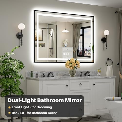 Briivue 55x40 Inch LED Bathroom Mirror - Image 3