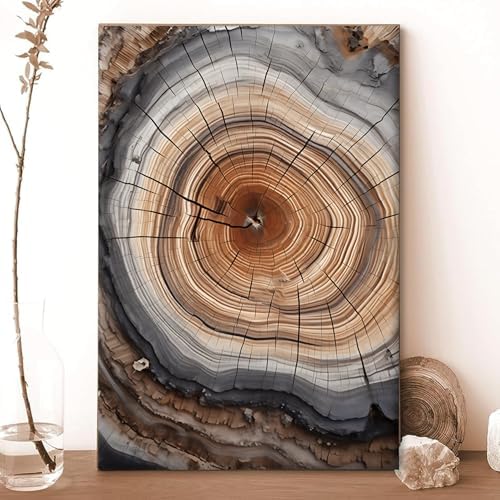 Tree Ring Wall Art Framed, Modern Nature Decor - Image 2