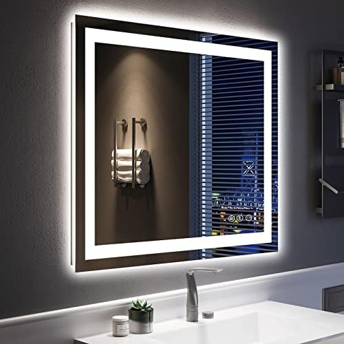 36x30 LED Bathroom Mirror with Lights, Lighted Vanity Mirror by YEELAIT
