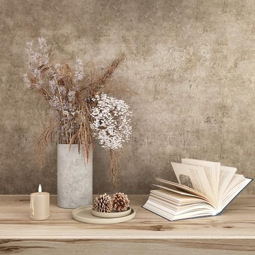 VEELIKE Grunge Metallic Wallpaper Brown Concrete Wallpaper Peel and Stick - Image 4