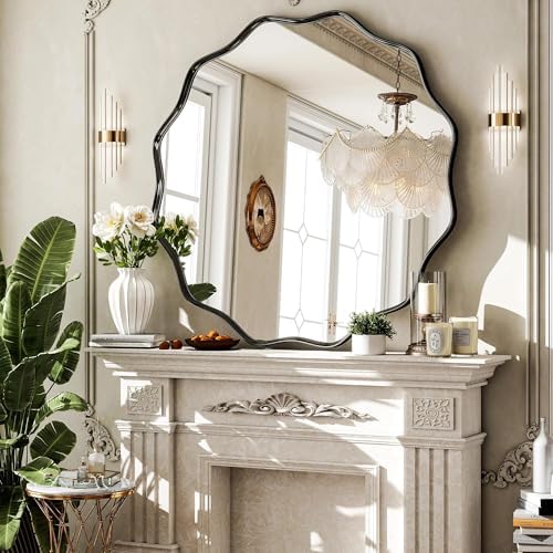 VooBang Black Scalloped Circle Mirror by VooBang