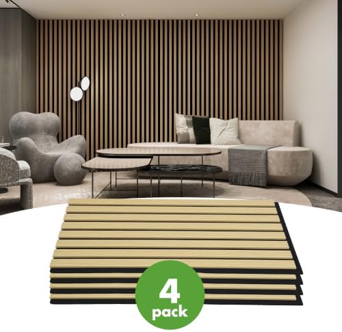 Art3d 12" x 24" Acoustic Wood Slat Wall Panel, 8 sq.ft - Image 2