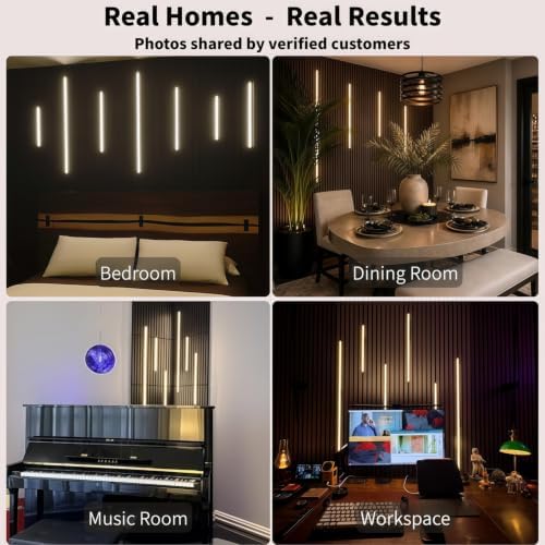 Slat Wall Lights 6pcs Adhesive LED Panel Lights - Image 4