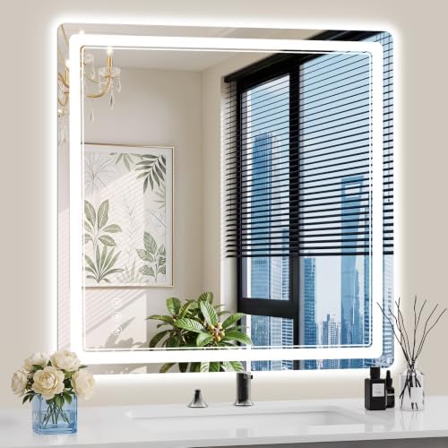 36"x36" LED Bathroom Mirror by WISSMIELSHOME