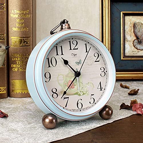 Maxspace 5.2in Desk Clock, Retro Silent Analog Clock Non-Ticking & Battery - Image 3