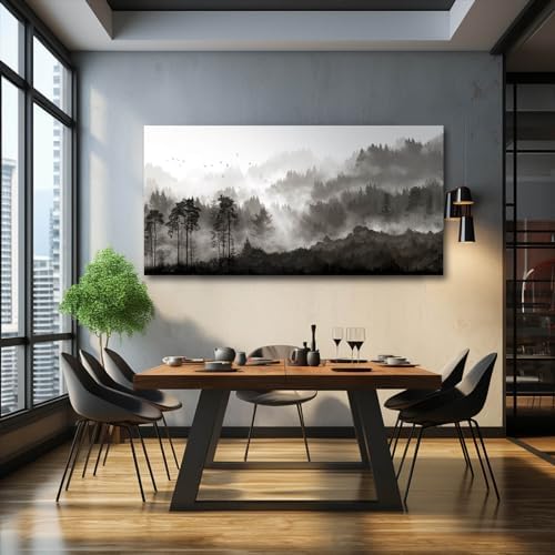 YJYart Large Artwork for Living Room Wall Canvas Art Mountains Nature Painting - Image 4