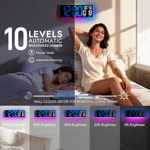 16.5" Large Digital Wall Clock - Image 6