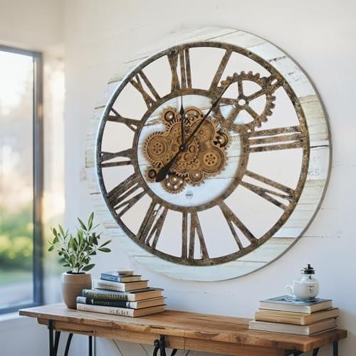 ImprovingLife The Gears Clock 36'' Inch Real Moving Gear Wall Clock Vintage - Image 2