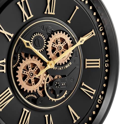 CLXEAST 24 Inch Large Moving Gear Wall Clock - Image 5