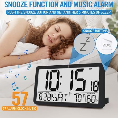 TXL Large Display Digital Wall Clock, Battery Operated - Image 6