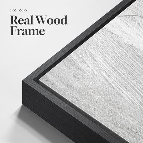 Framed Black and White Modern Abstract Wall Art, 1 Piece 24x36 In - Image 6