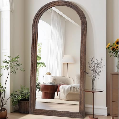 71x32 Arched Full Length Mirror, Solid Wood 3 Layer Frame - Image 4