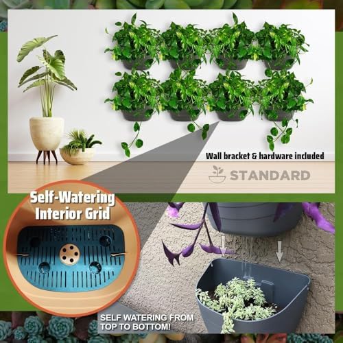 12 Inch Self-Watering Wall Planter - Image 5