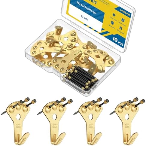 Uniclife 10 Pcs 100 lb Heavy Duty Picture Hangers by UnicLife
