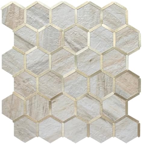 DICOFUN 10-Sheet Hexagon Peel and Stick Backsplash Tile by DICOFUN