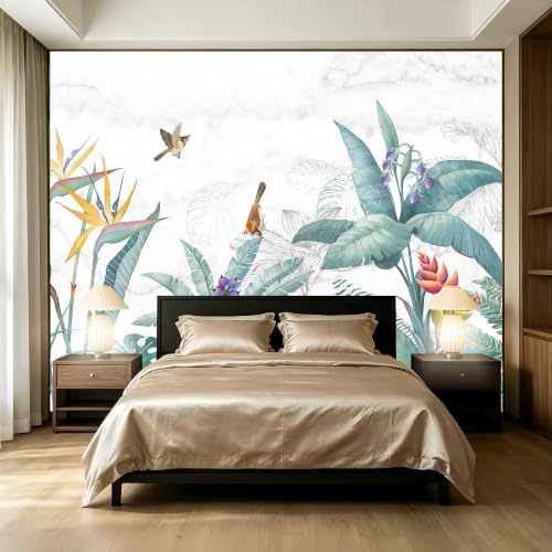 European Oil Painting, Birds murals Woodland Tree Peel and Stick self Adhesive by SIDIANYA