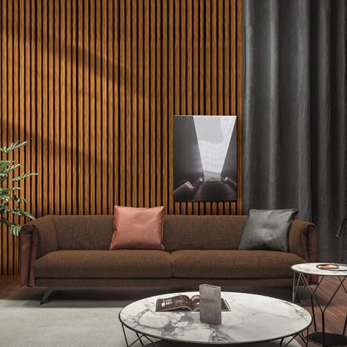 RITOLLO Wood Panels for Wall, Acoustic Wall Panels 92.5 x 11 in, 4 Pack - Image 6