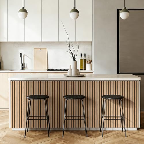 myforHD Wallpaper Peel and Stick Wood Grating Stripe Self-Adhesive Wallpaper - Image 5