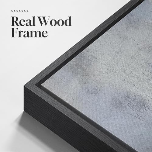 Extra Large Framed Blue Abstract Wall Art - Image 5