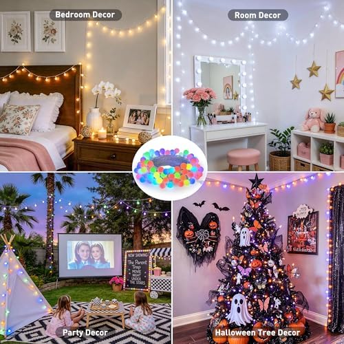 JMEXSUSS Connectable 33ft 100 LED Color Changing String Lights - Image 3