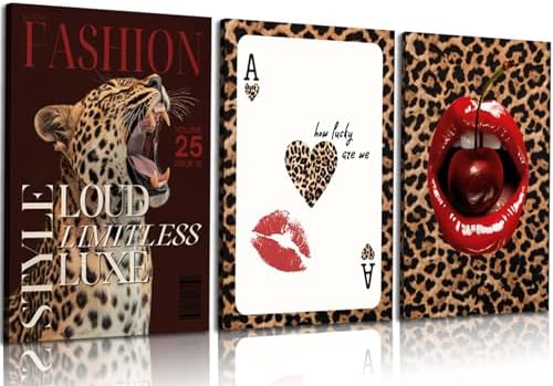 FTHMTN 3pcs Trendy Cheetah Wall Art by FTHMTNPremiumWallArt