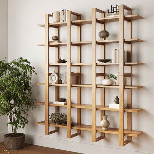 Nathan James Floating Wall Book Shelves, 3-Tier Display Shelf, Decorative - Image 3