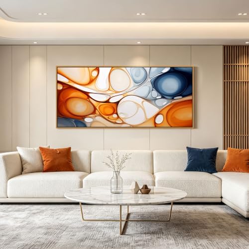 KLAKLA Framed Oversized Abstract Wall Art 86x39 Inch Modern Canvas Print by KLAKLA