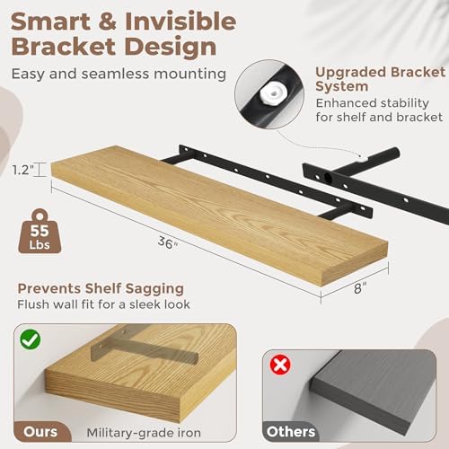 36 Inch Floating Shelves for Wall - Image 3