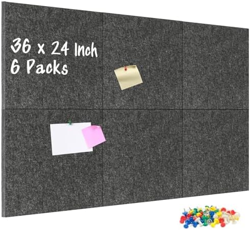 DOLLAR BOSS Felt Cork Board Tiles 48" x 36" Bulletin Board by DOLLARBOSS