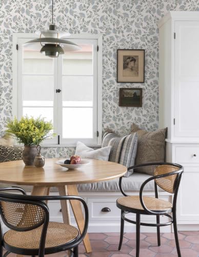 Floral Peel and Stick Wallpaper Blue Contact Paper Morden Cottage 78.7×17.3" | - Image 3