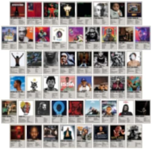 KINYEYE Rappers Album Cover Posters, Retro Rappers Music Posters Wall Collage by KINYEYE