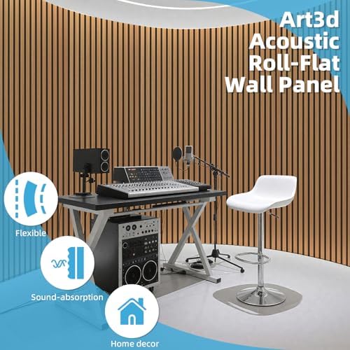 Art3d Roll-Flat Acoustic Wood Slat Wall Panel, 95.3 x 23.8 in - Image 5