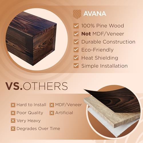 Avana Rustic Fireplace Mantle Shelf 72 Inches - Image 5