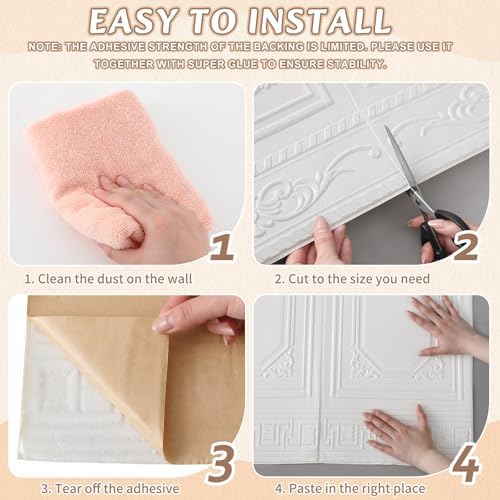 Nuanchu 10 Pcs 35 x 28 Inch Ceiling Tiles Peel and Stick - Image 4