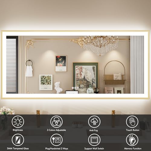 60x28 Inch LED Bthroom Mirror - Image 2