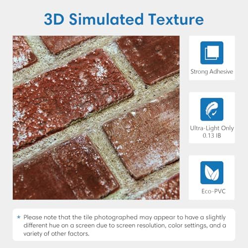 COMSTICKC 3D Faux Brick Wall Panels Peel and Stick - Image 3