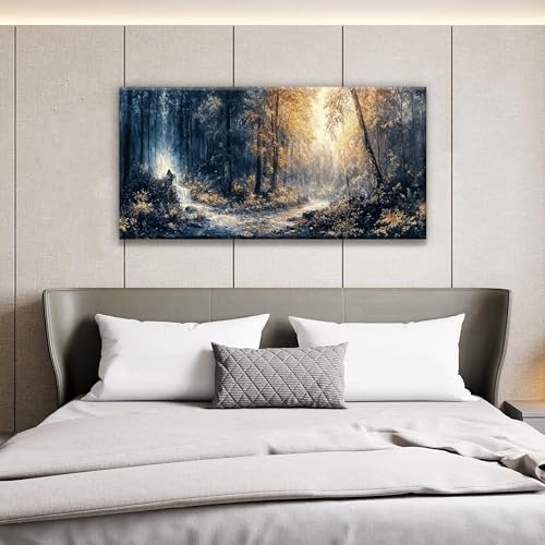 TAIJXAGSG Canvas Wall Art Decor Prints Natural Modern Wall Art Forest Black - Image 2