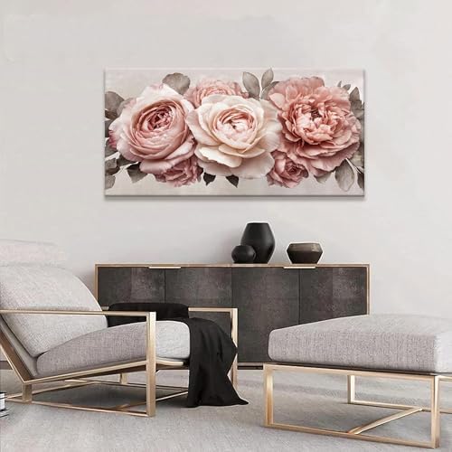 TAIJXAGSG Wall Art For Living Room Prints Flower Painting White Wall Art Modern - Image 2