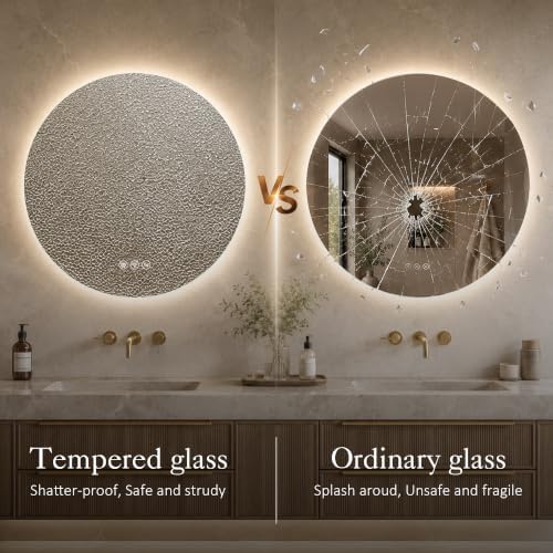 Saliwa Round LED Mirror for Bathroom - Image 6