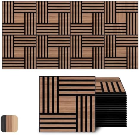 WoveN SounD Acoustic Wall Panels, 16 Pack, 12x12 in by WovenSound