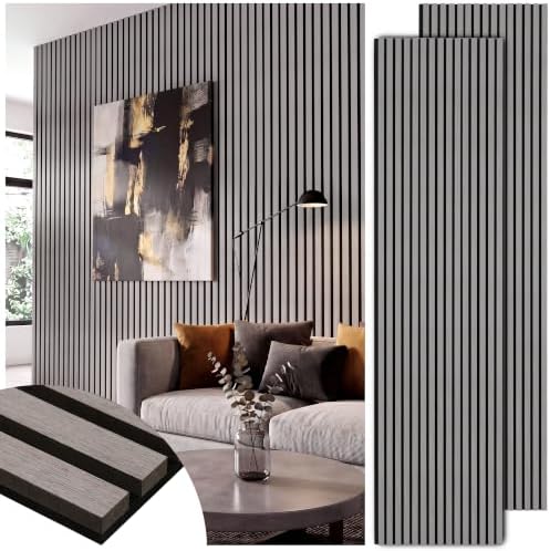 Acoustic Wood Slat Panels, Soundproof Wooden Wall Panels, 3D Fluted Panel by LARWORKS