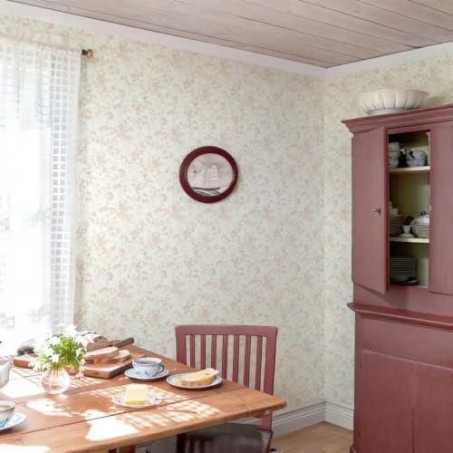 Ismoon Peel and Stick Wallpaper Pink Floral Contact Paper 17.3 x 385in - Image 5