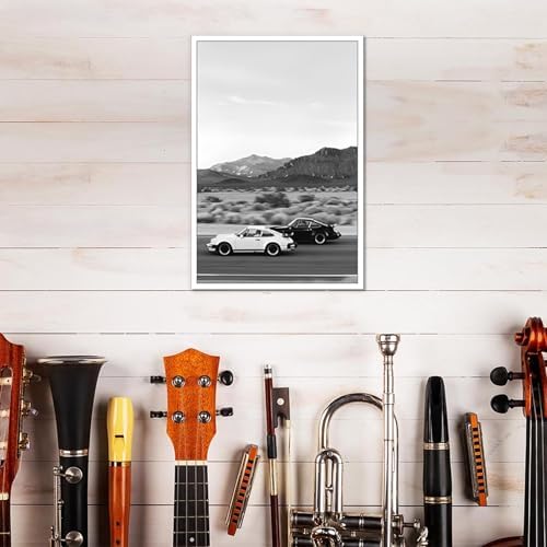 Retro Black And White Car Poster Supercar Canvas Wall Art Luxury Car Lover - Image 4