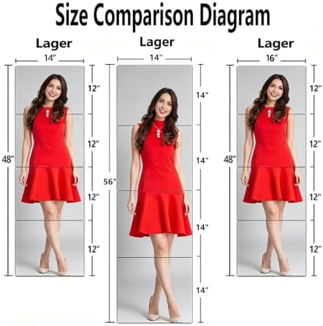 quegau Full Length Safety Shatterproof Mirror - Image 2