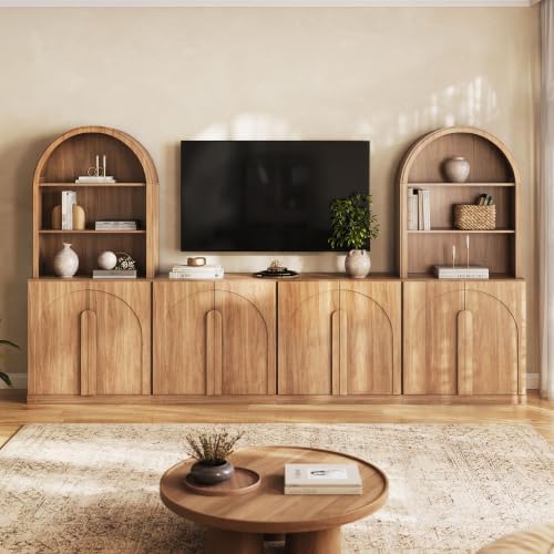 BELLEZE Bijou 126" Wall Unit 6-Piece Modular TV Stand - Image 5