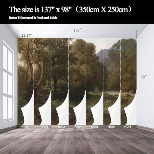 Classical realistic style natural landscape oil painting style self-adhesive - Image 3