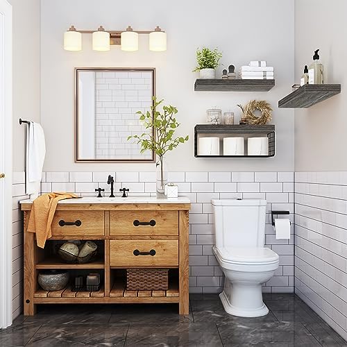 QEEIG Bathroom Shelves Over Toilet Wall Mounted - Image 6